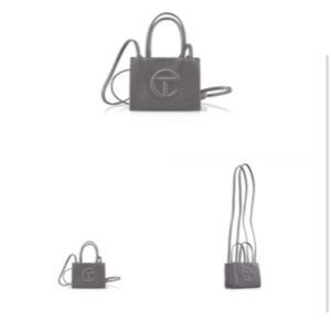 Telfar small grey shopping bag